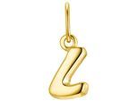 Kettenanhänger AMOR "Letters", gold (gelbgoldfarben), Schmuckanhänger, Damen, Gelbgold 375, 0,33 g, Kettenanhänger, Made in Germany