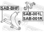FEBEST Lagerung, Lenker sab001l Vorderachse unten für Subaru