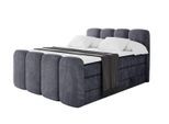 BOXBETT mit Matratze H3|H4 und Lattenrost - NINA-Z KING - 120x200 cm Casablanca - Dunkelgrau