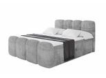 BOXBETT mit Matratze H4 und Lattenrost - NINA-Z - 200x200 cm Tila - Hellgrau