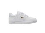 Lacoste Heren Court Cage Leren Trainers (Wit Goud)