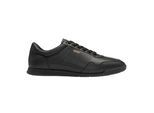 Boss Heren Nitan Leren Trainers (Zwart)