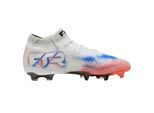 Puma Unisex Volwassenen Future 8 Ultimate Firm Ground Voetbalschoenen (Wit/Zwart/Rood)