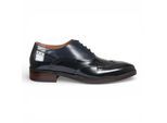 Justin Reess Herren-Brogue-Schuhe aus schwarzem Lackleder - Harry