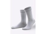 Socken WÄSCHEPUR, Damen, Gr. 2/39, grau (grau, meliert), 75% Baumwolle, 23% Polyamid, 2% Elasthan, Socken Socken