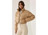 Faux leren pufferjas