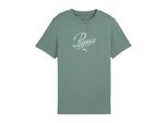 Puma Kinderen/Kinderen Script T-Shirt (Groen)