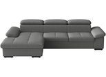 Ecksofa SIT & MORE "Viola, L-Form, B: 260 cm", grau, B:260cm H:73cm T:174cm, 100% Polyester, Sofas, Ecksofa, optional Bettfunktion,inkl Armteil- & Kopfteilverstellung