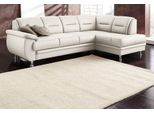 Ecksofa SIT & MORE "Mailand L-Form, B: 250 cm", weiß, B:250cm H:85cm T:164cm, Luxus-Kunstleder;Kunstleder Softlux;NaturLEDER (echtes Rindleder)/Korpus passendes Kunstleder Softlux;Luxus-Microfaser Altara Nubuck (100% Polyester), Sofas, Ecksofa, optional Bettfunktion,Ottomane,inkl 5 Jahre Herstellergarantie