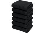Handtücher OTTO HOME "Sanremo Premium, Premium Handtücher, 600 gr/m², 40x70cm", schwarz, B:40cm L:70cm, Frottier, Obermaterial: 100% Baumwolle, Handtücher, Handtücher, mit Bordüre, flauschig und weich, Händehandtücher, 5 Jahre Garantie