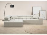 Ecksofa HOME AFFAIRE "Ancona, Ecksofa, incl. Kopfteilverstellung, Breite 319 cm, L-Form", weiß, B:319cm H:70cm T:215cm, Struktur (85% Polyester, 15% Viskose);Luxus-Microfaser weich (98% Polyester, 2% Nylon);Velours (100% Polyester), Sofas, Ecksofa, wahlweise motorische Sitztiefenverstellung, auch in Cord + Easy Care