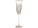 Sektglas GOEBEL "Gustav Klimt - Der Lebensbaum", gold (bunt), B:6cm H:24cm, Glas, Trinkgefäße, Sektglas, Füllmenge 0,1l