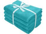 Duschtücher OTTO HOME "Sanremo Premium, Premium Handtücher, 600 gr/m², 70x140cm", aqua, B:70cm L:140cm, Frottier, Frottier, Handtücher, Duschtücher, mit Bordüre, flauschig und weich, dicke Qualität, 5 Jahre Garantie