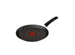 Crêpepfanne TEFAL "Experience Unbreakable", schwarz, B:26,4cm H:8,2cm L:43,4cm Ø:25cm, Pfannen, Crêpepfanne, FusionCore Antihaftversiegelung, Induktion, Temperaturanzeiger