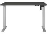 Schreibtisch GERMANIA "Boras", grau (graphit, silber, silber, graphit), B:120cm H:120cm T:80cm, Tische, Schreibtisch, Breite 120/140/160/180 cm, Metallgestell, elektrisch höhenverstellbar