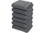 Handtücher OTTO HOME "Sanremo Premium, Premium Handtücher, 600 gr/m², 40x70cm", grau (anthrazit), B:40cm L:70cm, Frottier, Frottier, Handtücher, Handtücher, mit Bordüre, flauschig und weich, Händehandtücher, 5 Jahre Garantie