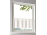 Querbehang HEINE HOME Gr. 1, sanftes weiß, B:90cm H:30cm, Polyester, Gardinen