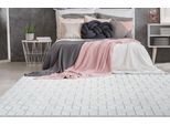 Teppich ME GUSTA "Vivica 100" Gr. 4, blau (graublau, weiß), B:160cm H:20mm L:230cm, Kunstfaser, Teppiche, Teppich, besonders weich durch Microfaser, Wohnzimmer