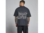 MP Herren Lift Grafik Vintage Oversized-Baumwoll-T-Shirt – Dunkelgrau - XXXL
