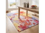 Teppich SANSIBAR "Keitum 013", bunt (multicolor), B:60cm H:3mm L:90cm, Polyester, Teppiche, Teppich, Flachgewebe, modernes Design