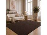 Teppich THE CARPET "kuschelig & Super Soft, Anti-Rutsch Unterseite", braun, B:300cm H:16mm L:400cm, Polyester, Teppiche, Teppich, Waschbar bis 30 Grad, Felloptik, Wohnzimmer Teppich, Kundenliebling