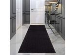 Teppich CARPET CITY "Friseé-Teppich FANCY805", schwarz, B:80cm H:12mm L:150cm, Polypropylen, Teppiche, Teppich, Läufer, Kurzflor, Einfarbig, 3D-Optik, Zickzack Look, Wohnzimmer