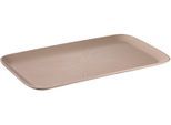 Tablett APS "Servierplatte "NERO" 53 x 32,5 cm, Höhe 2,5 cm", beige (sand), B:32,5cm H:2,5cm L:53cm, Melamin, Tabletts