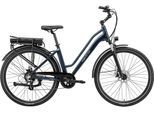 E-Bike MAXTRON "Maxtron Urban 7 E-Citybike 28 Zoll" Gr. 45, blau (dunkelblau, schwarz), Elektrofahrräder, 45cm, 28 Zoll (71,12cm), Tiefeinsteiger für Damen
