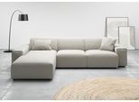 Ecksofa HOME AFFAIRE "Glimminge auch in Breitcord, Feincord, Bouclé + Easy care-Bezug", grau (hellgrau), B:294cm H:71cm T:191cm, 100% Polyester, Sofas, Ecksofa, L-Form, Breite 294, Zierkissen