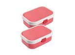 Lunchbox MEPAL "Brotdosen mit Einsatz Campus 700 ml 2er Set", pink (pink, pink), ABS-Kunststoff, Lebensmittelaufbewahrungsbehälter, Lunchbox