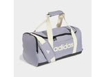 Sporttasche ADIDAS PERFORMANCE "LINEAR DUFFEL S", Gr. B/H/T: 45cm x 20cm x 23cm, slate, ivory, Polyester, Taschen Sporttasche, für Erwachsene, aus Polyester