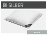 Federkissen SPESSARTTRAUM "Silber", weiß, B:80cm L:80cm, Kopfkissen Bezug: 100% Baumwolle. Füllung: 70% Federn, 30% Daunen, Kopfkissen, hergestellt in Deutschland, allergikerfreundlich
