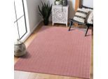 Teppich CARPET CITY "Friseé-Teppich FANCY805", rosa (rosé), B:120cm H:12mm L:160cm, Polypropylen, Teppiche, Teppich, Läufer, Kurzflor, Einfarbig, 3D-Optik, Zickzack Look, Wohnzimmer