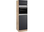 Backofen/Kühlumbauschrank OPTIFIT "Roth", schwarz (anthrazit, wildeichefarben), B:60cm H:206,8cm T:57,1cm, Schränke, Breite 60 cm