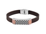 Armband ADELIA´S "Armband aus Leder 23 cm", rosa (schwarz), Armbänder, Damen, 23cm, Leder, Armband, Zum Verschenken – ideal zum einfach so