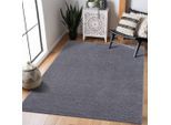 Teppich CARPET CITY "Friseé-Teppich FANCY900", grau, B:120cm H:12mm L:160cm, Polypropylen, Teppiche, Teppich, Läufer, Kurzflor, Einfarbig, 3D-Optik, Streifen Look, Wohnzimmer