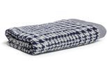 Duschtuch MÖVE "Brooklyn Glencheck", blau (nature deep sea), B:80cm L:150cm, Walkfrottier, Obermaterial: 85% Baumwolle, 10% Viskose, 5% Leinen, Handtücher, Made in Germany