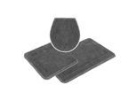 Badematte OTTO HOME "Sanremo mit Rahmen, Badvorleger, Badezimmer, sehr weich, Hoch-Tief", grau (anthrazit), H:25mm, Polyester, Badematten, Badematte, Badteppich, unifarben, rechteckig und als 3-tlg. Set erhältlich