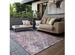 Outdoorteppich OTTO HOME "Oryn", bunt (multi), B:160cm H:8mm L:230cm, Polyester, Teppiche, Outdoorteppich, Flachgewebe, modern kariert, In- und Outdoor geeignet