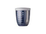 Lunchbox MEPAL "Fruitpot Ellipse 600 ml", blau (nordic denim), Kunststoff, Lebensmittelaufbewahrungsbehälter, Lunchbox