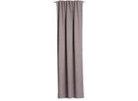 Vorhang GÖZZE "Gigolo - Schlaufenschal mit Multifunktionsband" Gr. 1, silber (silberfarben), B:140cm H:245cm, Polyester, Gardinen, HxB: 245x140, Blackout Vorhang