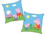 Dekokissen PEPPA PIG "Peppa Pig", bunt (bunt, bedruckt), B:40cm L:40cm, Polyester, Dekokissen_Sitzkissen_Kissenhüllen, mit tollem Peppa Pig Motiv