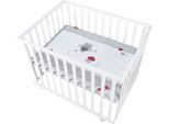 Laufgitter ROBA "Adam & Eule weiß, 100x75 cm", Baby, weiß, Laufställe Laufgitter, mit Stoffeinlage