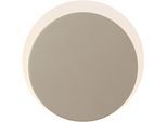 LED Wandleuchte "SUN-B", sand, 1, Ø 15cm H: 4cm, 1 Stk., HELL HÖLLISCH GUTES LICHT, Leuchten, Touchdimmer, 3-Stufen dimmbar, IP54, LED Wandleuchte
