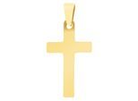 Kettenanhänger ADELIA´S "Anhänger – Kreuz Kreuzanhänger aus Edelstahl", gold, Schmuckanhänger, Damen, Edelstahl, Kettenanhänger, Ideal zum Verschenken – schlicht und stilvoll