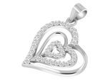Kettenanhänger ADELIA´S "Anhänger – Herzanhänger aus 925 Silber mit Zirkonia", silber, Schmuckanhänger, Damen, Silber 925 (Sterlingsilber), Kettenanhänger, Ideal als Geschenk zum Weihnachten