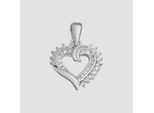 Kettenanhänger ADELIA´S "Anhänger – Herz Herzanhänger aus 925 Silber mit Zirkonia", silber, Schmuckanhänger, Damen, Silber 925 (Sterlingsilber), Kettenanhänger, Zum Verschenken – ideal zum Muttertag