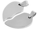 Kettenanhänger ADELIA´S "Anhänger – Herz Gravuranhänger aus Edelstahl", silber, Schmuckanhänger, Damen, Edelstahl, Kettenanhänger, Perfekt als Geschenk zum Weihnachten