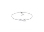 Armband ELLI "Infinity/Unendlichkeit mit Zirkonia 925 Silber" Gr. 16, weiß, Armbänder, Damen, 16cm,mit Steinen, Silber 925 (Sterlingsilber), Armband