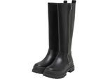 Stiefel BUFFALO "Buffalo ASPHA BOOT HI ZIP - VEGAN NAPPA", Damen, Gr. 36, schwarz, Polyurethan, unifarben, Schuhe Stiefel